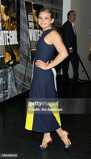 Actress Morgan Saylor attends the "White Girl" New York premiere at Angelika Film Center on August 22, 2016 in New York City.