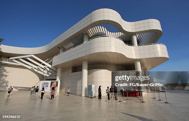 An exterior view of the Getty Center on August 22, 2016 in Los Angeles, California.