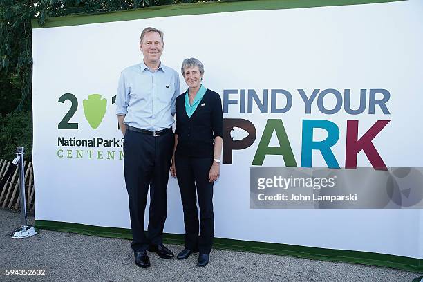 President of the National Foundation, Will Shafroth and US Secretary of the Interior, Sally Jewell attend the 100th Birthday of the National Park...