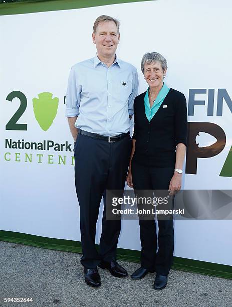President of the National Foundation, Will Shafroth and US Secretary of the Interior, Sally Jewell attend the 100th Birthday of the National Park...