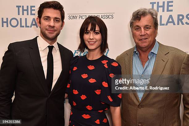 Director/actor John Krasinski, actress Mary Elizabeth Winstead and Co-President of Sony Pictures Classics, Tom Bernard attend a Los Angeles Special...
