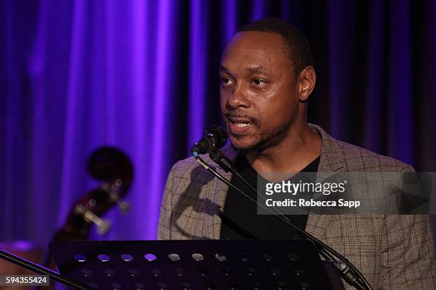Actor Dorian Missick performs at A Tribute To Langston Hughes: Stories, Poems, Jazz & The Blues Presented by the GRAMMY Museum and WordTheatre at The...