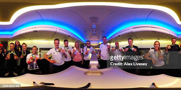 Gold medal winning members of Team GB including Nicola Adams, Max Whitlock,Katie Archibald,Elinor Barker,Alistair Brownlee,Callum Skinner,Helen...