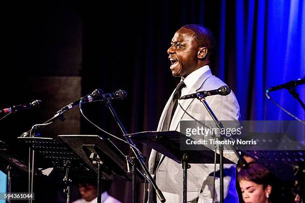 Dohn Norwood performs during A Tribute To Langston Hughes at The GRAMMY Museum on August 22, 2016 in Los Angeles, California.