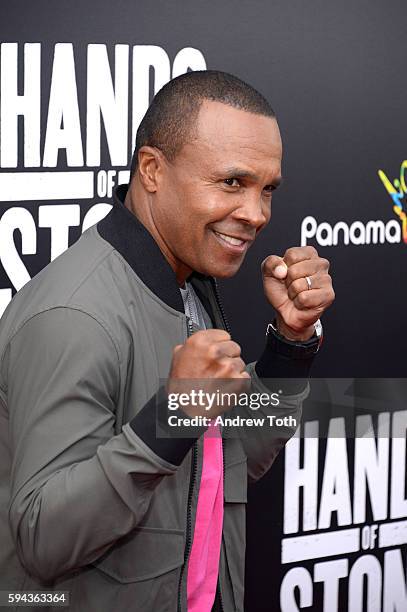 Sugar Ray Leonard attends the "Hands of Stone" U.S. Premiere at SVA Theater on August 22, 2016 in New York City.