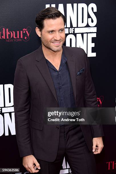 Edgar Ramirez attends the "Hands of Stone" U.S. Premiere at SVA Theater on August 22, 2016 in New York City.