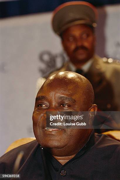 Democratic Republic of the Congo President Laurent Kabila during the Southern Africa Economic Summit held in Windhoek, Namibia.