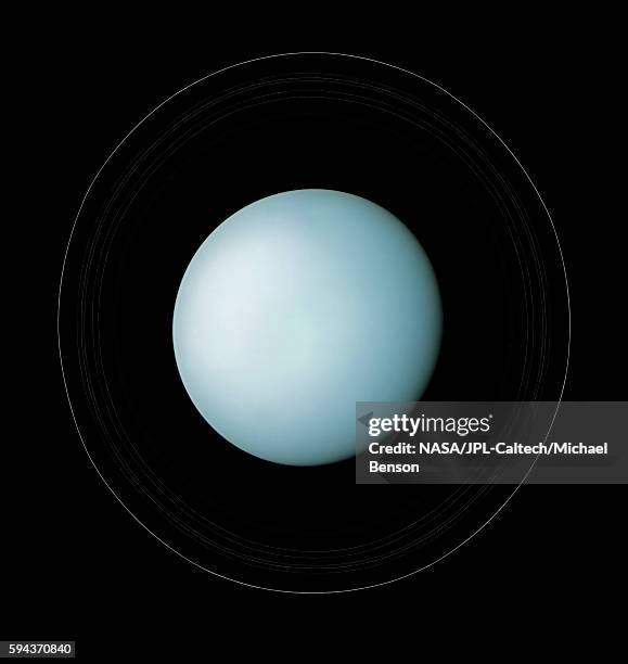 uranus with rings - 天王星 ストックフォトと画像