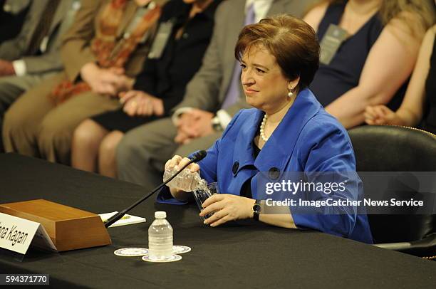 Supreme Court nominee Elena Kagan on Capitol Hill in Washington during her confirmation hearing before the Senate Judiciary Committee.