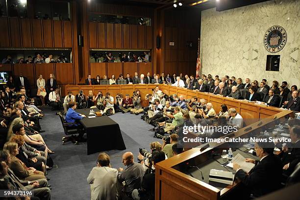 Supreme Court nominee Elena Kagan on Capitol Hill in Washington during her confirmation hearing before the Senate Judiciary Committee.