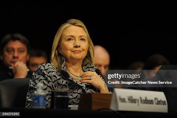 Chairman of the Joint Chiefs of Staff Dempsey, Secretary of State Hillary Clinton and Defense Secretary Leon Panetta testify before the Foreign...