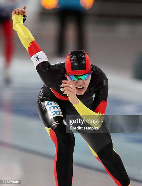 Silbermedaille fur Stephanie Beckert Olympische Winterspiele 2010 in Vancouver Eisschnelllauf Damen 5000m Richmond Olympic Hall Olympic Winter Games...