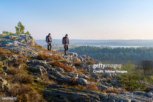 men hiking - dalsland stock pictures, royalty-free photos & images