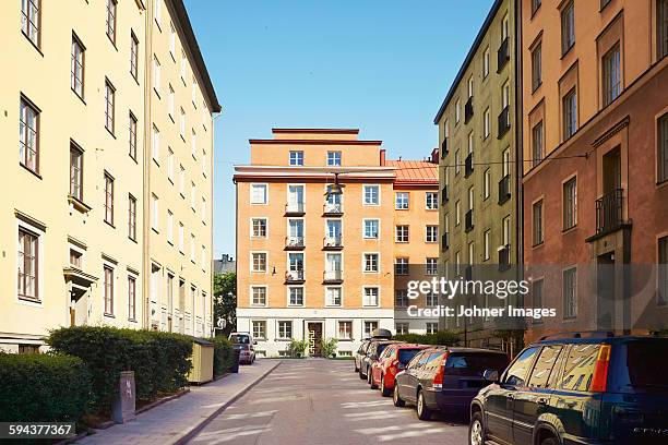 city street - apartment facade stock pictures, royalty-free photos & images