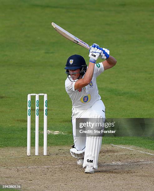 Durham batsman Michael Richardson picks up some runs during day one of the Specsavers County Championship Division One match between Durham and...