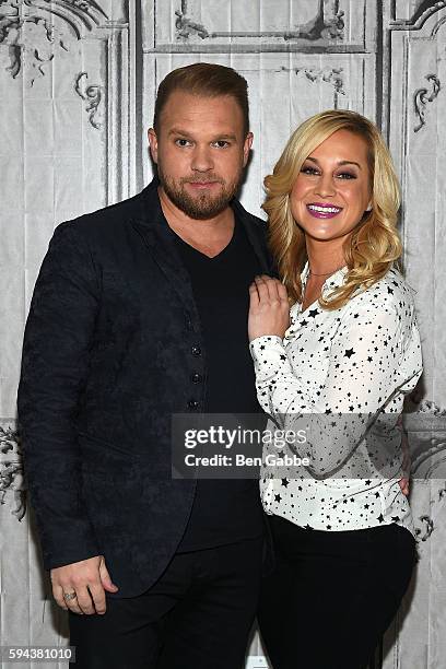 Songwriter Kyle Jacobs and musical artist Kellie Pickler visit AOL Build to discuss "I Love Kellie Pickler" at AOL HQ on August 23, 2016 in New York...