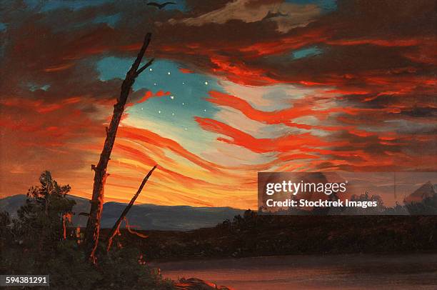 patriotic and symbolic painting after the attack on fort sumter. - csa images stock-grafiken, -clipart, -cartoons und -symbole