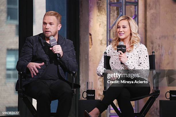 Songwriter Kyle Jacobs and musical artist Kellie Pickler visit AOL Build to discuss "I Love Kellie Pickler" at AOL HQ on August 23, 2016 in New York...