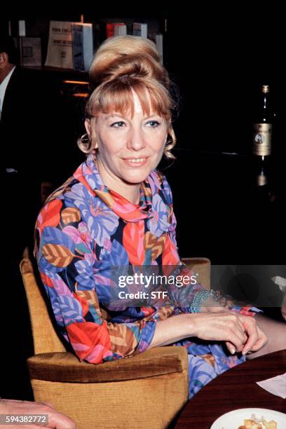 Picture taken on April 1969 shows French actress Jacqueline Pagnol posing in Paris. French actress Jacqueline Pagnol, wife and muse of French cinema...