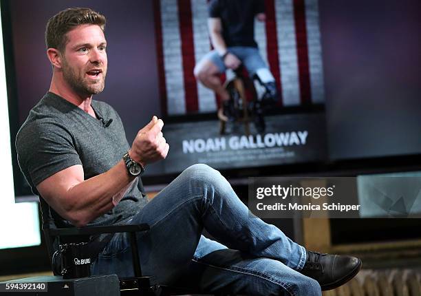 United States Army veteran and motivational speaker Noah Galloway speaks at AOL Build Presents Noah Galloway Discussing His Book "Living With No...