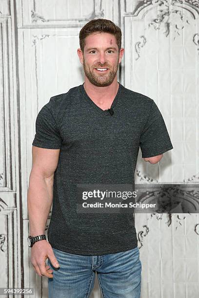 United States Army veteran and motivational speaker Noah Galloway attends AOL Build Presents Noah Galloway Discussing His Book "Living With No...