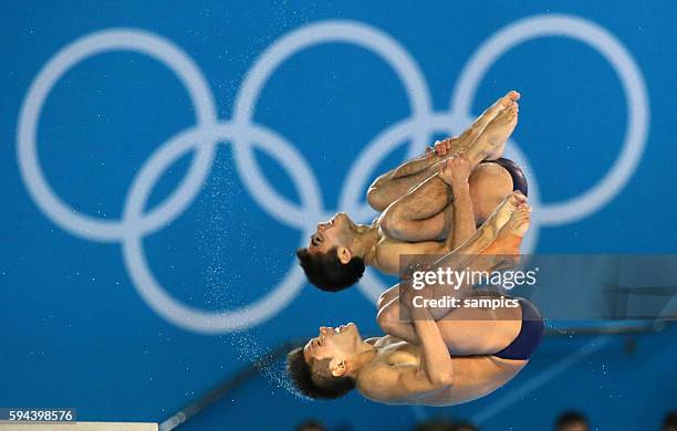 Platz für German SANCHEZ SANCHEZ , Ivan GARCIA NAVARRO Olympische Sommerspiele 2012 London : Synchronspringen Männer 10m Turm Olympic Games 2012...