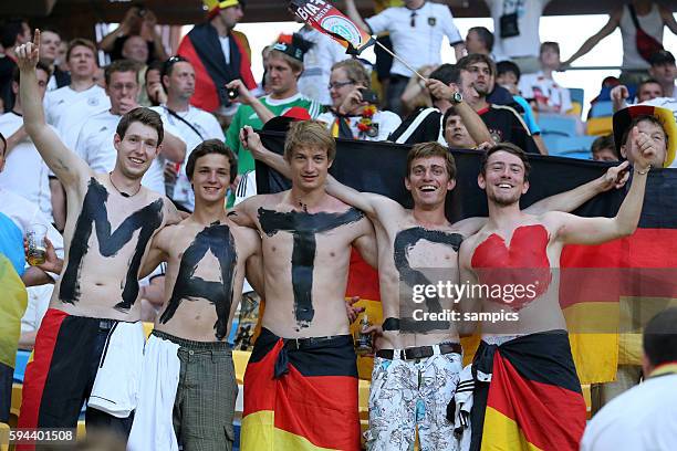 Fans von Mats Hummels Deutschland Vorrunde Gruppe B Spiel 20 Dänemark - Deutschland - Denmark - Germany Fussball EM UEFA Euro Europameisterschaft...