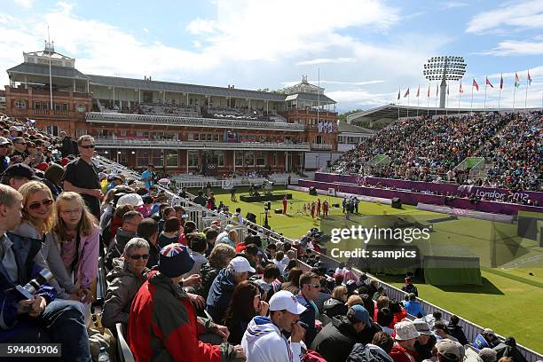 Übersicht Anlage Olympische Sommerspiele 2012 London : Bogenschiessen Mannschaft Damen Olympic Games 2012 London : Archery Women 's Team Lord's...