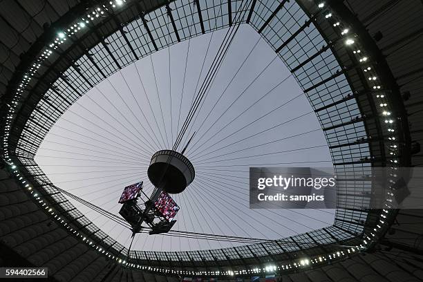 Abendhimmel mit Nationalstadion Warschau Vorrunde Spiel 10 Gruppe Gruppe A Polen 1 Game 10 Group a Poland - Russia Fussball EM UEFA Euro...