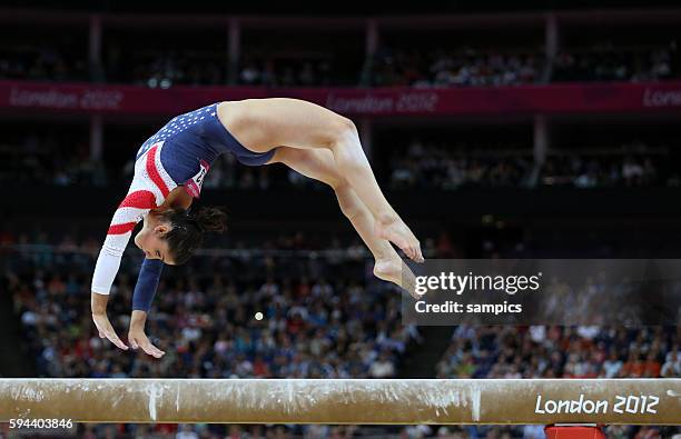 Bronze für Alexandra Raisman Olympische Sommerspiele 2012 London : Turnen Frauen Schwebebalken Finale North Greenwich Arena Olympic Summer Games 2012...