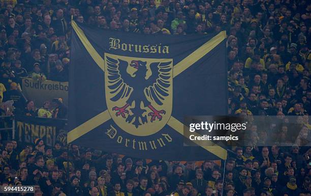 Fans BVB Borussia Dortmund - FC Bayern München Muenchen Fussball 1 . Bundesliga Saison 2015 / 2016 Copyright by : sampics Photographie...