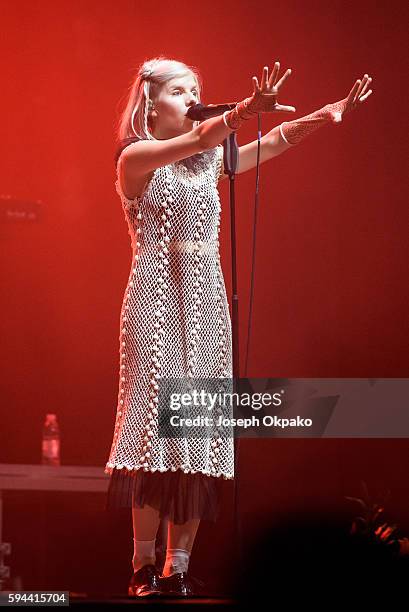 Aurora Aksnes of Aurora performs on Day 6 at the Sziget Festival 2016 on August 16, 2016 in Budapest, Hungary.