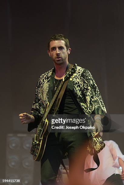 Miles Kane of The Last Shadow Puppets performs on Day 6 at the Sziget Festival 2016 on August 16, 2016 in Budapest, Hungary.