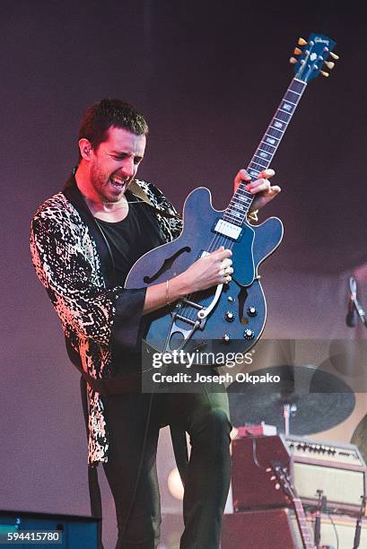 Miles Kane of The Last Shadow Puppets performs on Day 6 at the Sziget Festival 2016 on August 16, 2016 in Budapest, Hungary.