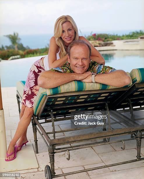 Actor Kelsey Grammer and wife Camille are photographed for InStyle Magazine in 2004 at home in Maui.