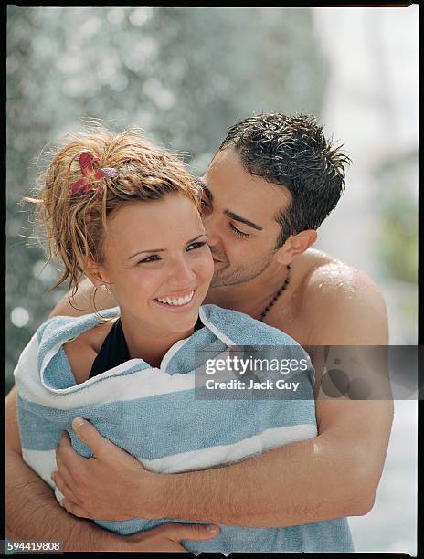 Actor Jesse Metcalfe and singer Nadine Coyle are photographed OK Magazine UK in 2007 in Los Angeles, California.