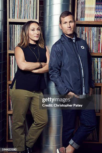Ryan Raddon aka Kascade is photographed with his manager Stephanie LeFera for Billboard Magazineon May 4, 2016 in Santa Monica, California. Published...