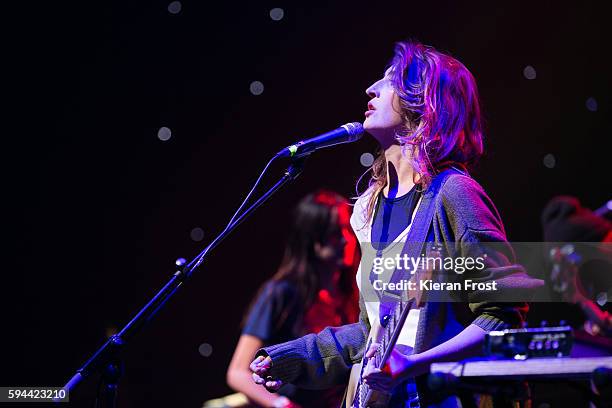 Emily Kokal of Warpaint performs at the National Concert Hall on August 23, 2016 in Dublin, Ireland.