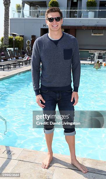 Swimmer Nathan Adrian visits Hollywood Today Live at W Hollywood on August 23, 2016 in Hollywood, California.