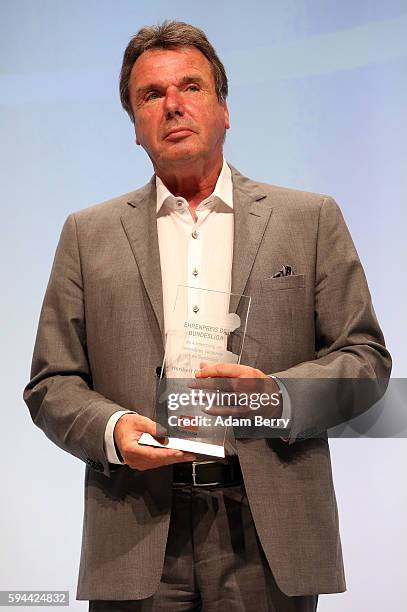 Heribert Bruchhagen, chairman of Eintracht Frankfurt Fussball AG, attends a Bundesliga gala award evening on August 23, 2016 in Berlin, Germany....