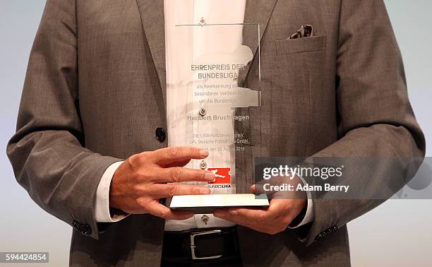 Heribert Bruchhagen, chairman of Eintracht Frankfurt Fussball AG, attends a Bundesliga gala award evening on August 23, 2016 in Berlin, Germany....