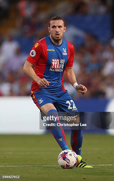 Jordan Mutch of Crystal Palace in action during the EFL Cup Second Round match between Crystal Palace and Blackpool at Selhurst Park on August 23,...