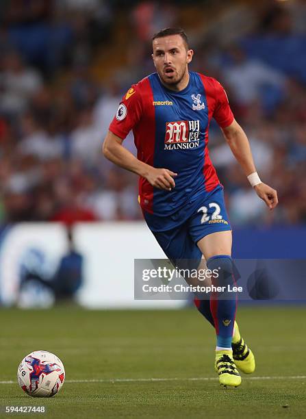 Jordan Mutch of Crystal Palace in action during the EFL Cup Second Round match between Crystal Palace and Blackpool at Selhurst Park on August 23,...