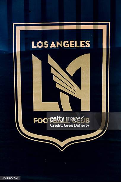 General Atmosphere picture surrounding the Los Angeles Football Club Stadium Groundbreaking Ceremony on August 23, 2016 in Los Angeles, California.