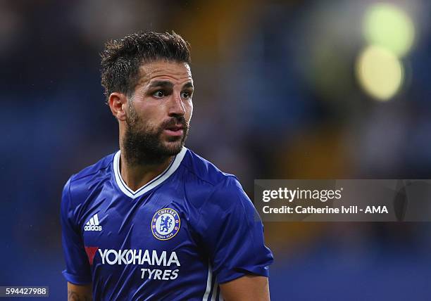 Cesc Fabregas of Chelsea during the EFL Cup match between Chelsea and Bristol Rovers at Stamford Bridge on August 23, 2016 in London, England.