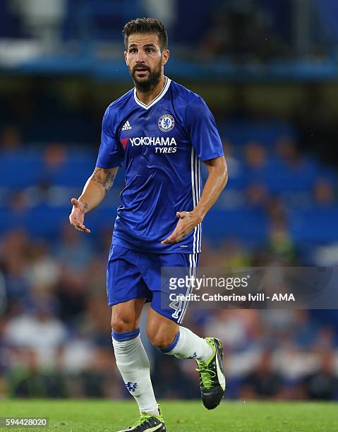 Cesc Fabregas of Chelsea during the EFL Cup match between Chelsea and Bristol Rovers at Stamford Bridge on August 23, 2016 in London, England.