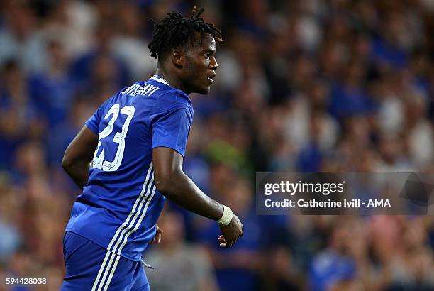 Michy Batshuayi of Chelsea during the EFL Cup match between Chelsea and Bristol Rovers at Stamford Bridge on August 23, 2016 in London, England.