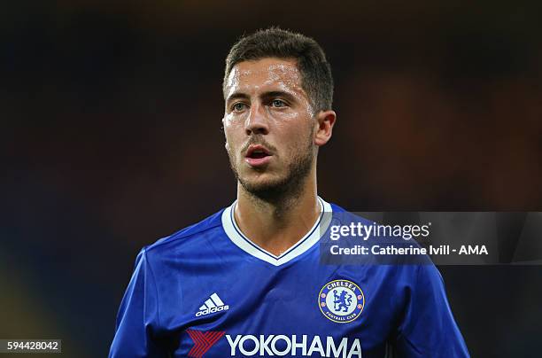 Eden Hazard of Chelsea during the EFL Cup match between Chelsea and Bristol Rovers at Stamford Bridge on August 23, 2016 in London, England.