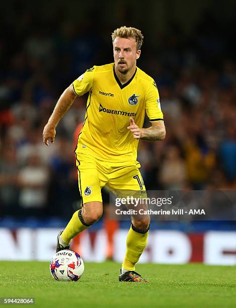 Chris Lines of Bristol Rovers during the EFL Cup match between Chelsea and Bristol Rovers at Stamford Bridge on August 23, 2016 in London, England.