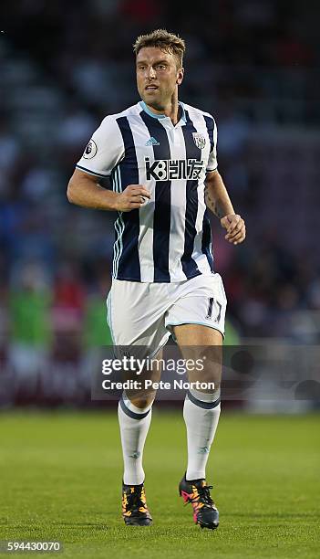 Rickie Lambert of West Bromwich Albion in action during the EFL Cup second round match between Northampton Town and West Bromwich Albion at Sixfields...